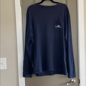 Long-sleeve navy vineyard vines shirt